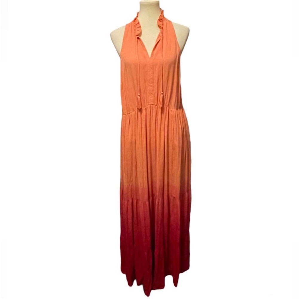 Torrid Challis Ombré Red Tiered Maxi Dress Size 1 1X NWT - Picture 7 of 16